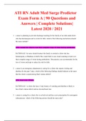 ATI RN Adult Med Surge Predictor Exam Form A | 90 Questions and Answers | Complete Solutions| Latest 2020 / 2021