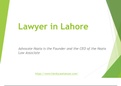 Top Lawyers in Lahore Pakistan – Nazia Law Associate
