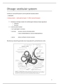 Samenvatting  anatomie en fysiologie van evenwichtsorgaan (D012259A)