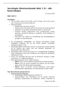 Sociologie - aantekeningen hoorcolleges
