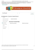Respiratory Physical Assessment Assignment _Documentation Completed _NR 509 Shadow Health