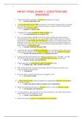 NR 601 FINAL EXAM 1- QUESTION AND ANSWERS&lpar;UPDATE&rpar;