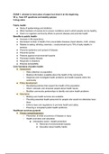 Community Nursing exam 1 review sheet