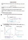 AQA A Level Chemistry: 1.6 Kc, Le Chatelier's Principle & Chemical Equilibria DETAILED NOTES
