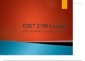 CSET 2100 Lecture 19: File Sharing.