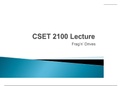 CSET 2100 Lecture 10: Drives and RAID.