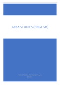 Collegeaantekeningen en samenvattingen van alle besproken teksten van Engels studie van het cultuurgebied