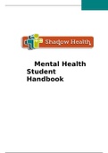 SHADOW HEALTH Mental Health Student Handbook(Verified)