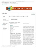 NR 509 SHADOW HEALTH Respiratory Results | Turned In - Documentation(100%Verified )