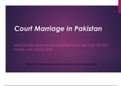 Complete and Legal Process of Court Marriage in Lahore Pakistan