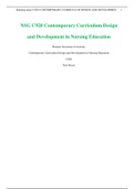 NSG C920 Contemporary Curriculum Design and Development in Nursing Education