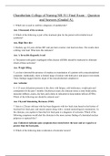 Chamberlain College of Nursing NR 511 Final Exam – Question and Answers (Graded A).