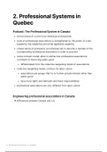 2. Professional Systems in Quebec