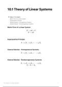 10.1 Theory of Linear systems