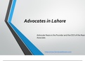 Expert and Senior Advocates in Lahore - Advocate Nazia