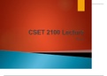 CSET 2100 Lecture 28: Final Review.