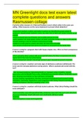 MN Greenlight docs test exam latest complete questions and answers Rasmussen collage 