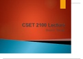 CSET 2100 Lecture 26: Troubleshooting.