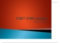 CSET 2100 Lecture 20: Internet History.