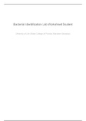 Diversity of Life (BSC 1005C) Bacterial Identification Lab Worksheet
