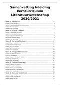 Samenvatting Inleiding Literatuurwetenschap 2020-2021