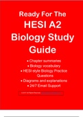 NRSG 101 HESI A2 Biology Study Guide 2017