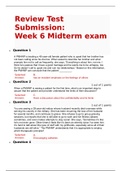 NURS 6640 Psychotherapy Week 6 Midterm Exam - Question and Answers
