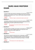 NURS 6640 Midterm Exam / NURS6640 Midterm Exam |3 Latest Versions-2020|75 Q & A in Each Version| Verified and 100 % Correct|Graded A