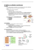 samenvatting hoofdstuk 6 lipide en cellulaire membranen