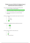 Walden University NURS 6551 Midterm Exam 3. Questions and Answers (Graded A)