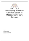  Developing Effective Communication in Health and Social Care Task 1