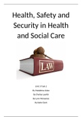 Unit 3 - Health, Safety and Security (Legislations)