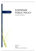 European Public Policy Seminar Questions Portfolio