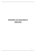 Personen- en familierecht samenvatting 2020-2021 (studieklaar)