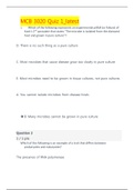 MCB 3020 Quiz 1&lowbar;latest&comma;100&percnt; CORRECT