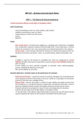 LPC BLP (Business Accounts) Revision Notes 2021 (High Distinction - 95%)