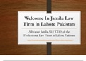 Professional Law Firm in Lahore Pakistan