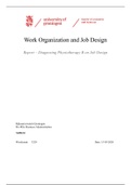 Report Work Organization And Job Design 2019-2020