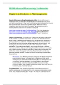 NR565 / NR 565: Advanced Pharmacology Fundamentals Week 1 Chapter 8 Notes - An Introduction to Pharmacogenomics (2020 / 2021) Chamberlain College Of Nursing