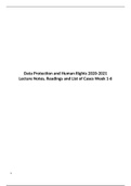 Lecture Notes Data Protection and Human Rights