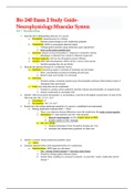 Bio 240 Exam 2 Study Guide- Neurophysiology&colon;Muscular System