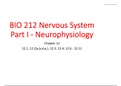 BIO 212 Nervous SystemPart I - Neurophysiology (Complete Guide)