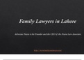 Hire the Expert and Senior Family Lawyers in Lahore