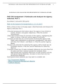 PAD 530 Assignment 1 Rationale and Analysis for Agency Selec