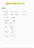 Class notes Logarithmic and exponential function Pure Mathematics 3 (P3) 