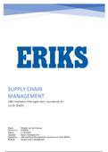 Case uitwerking Supply chain management  cijfer: 8,5