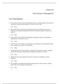 The Evolution of Management, Chapter 2, MGT 3370 OrganizationManagement, All Correct Test bank Questions and Answers with Explanations (latest Update), 100% Correct, Download to Score A