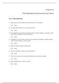 MGT 3370 Organization Management, Chapter 03 The Organizational Environment and Culture, All Correct Test bank Questions and Answers with Explanations (latest Update), 100% Correct, Download to Score A