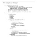 MGT 3370 Organization Management, The Exceptional Manager Notes, 100% Correct, Download to Score A