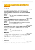 NURS 6650 FINAL EXAM 2 – QUESTION AND ANSWERS (100% CORRECT)